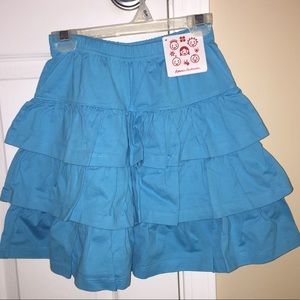 Hanna Andersson size 130 tiered teal skirt